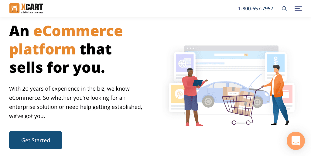 www.x cart.com Screenshot X Cart Homepage Screenshot
