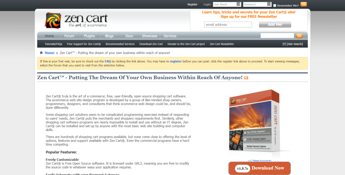 www.zen cart.com Screenshot www.zen cart.com Screenshot