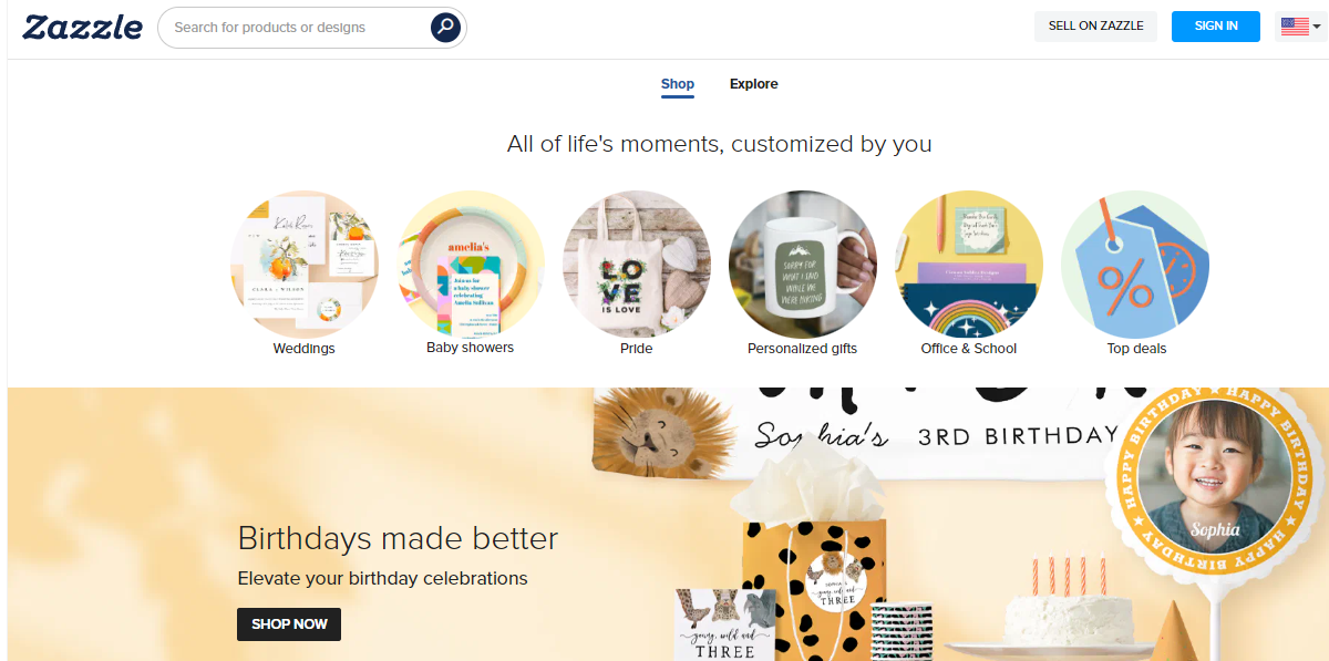 Zazzle Home Page 2024 Zazzle Homepage Overview